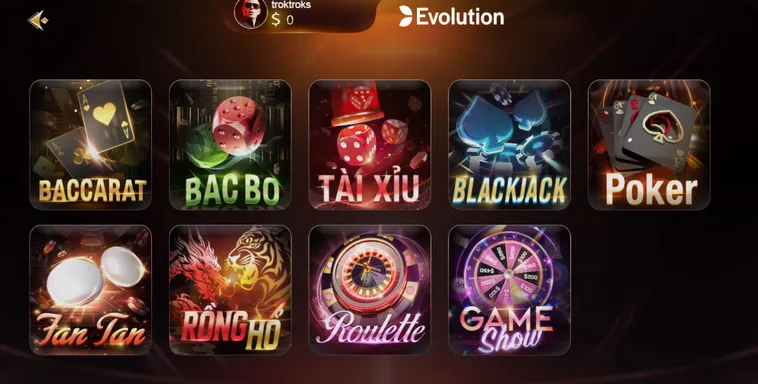 Trải Nghiệm Cá Cược Đẳng Cấp Quốc Tế Tại Sảnh Evolution Livestream Tại SunWin
