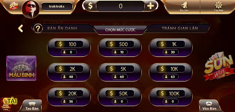 Trải Nghiệm Mậu Binh Tại SunWin Đẳng Cấp Với Cơ Hội Thắng Cược Khủng Mỗi Ngày