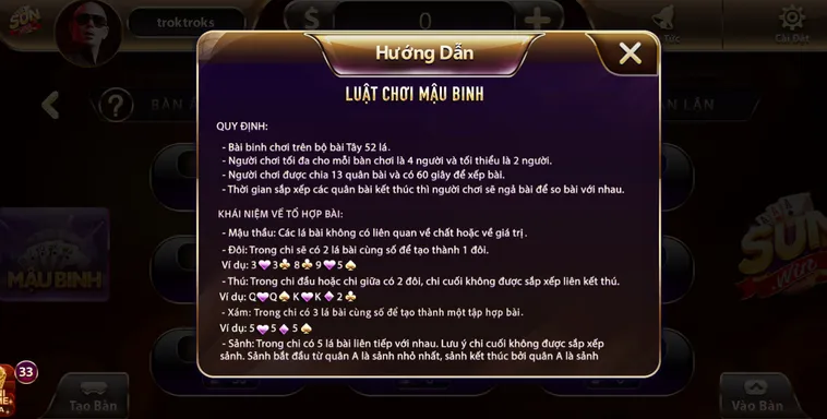 Trải Nghiệm Mậu Binh Tại SunWin Đẳng Cấp Với Cơ Hội Thắng Cược Khủng Mỗi Ngày